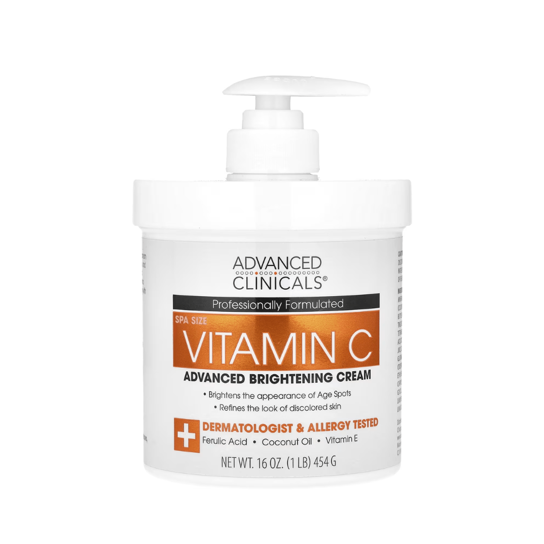 Advanced Clinicals Vitamin C Brightening Cream 16Oz 454G (WHOSALES MINIMUM OF 6)