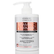 Advanced Clinicals Vitamin C + Hyaluronic Brightening Cream 444ml | Face & Body Hydration