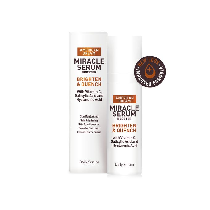 American Dream Miracle Serum Booster 50ml – Bright & Quench with Vitamin C, Salicylic Acid & Hyaluronic Acid