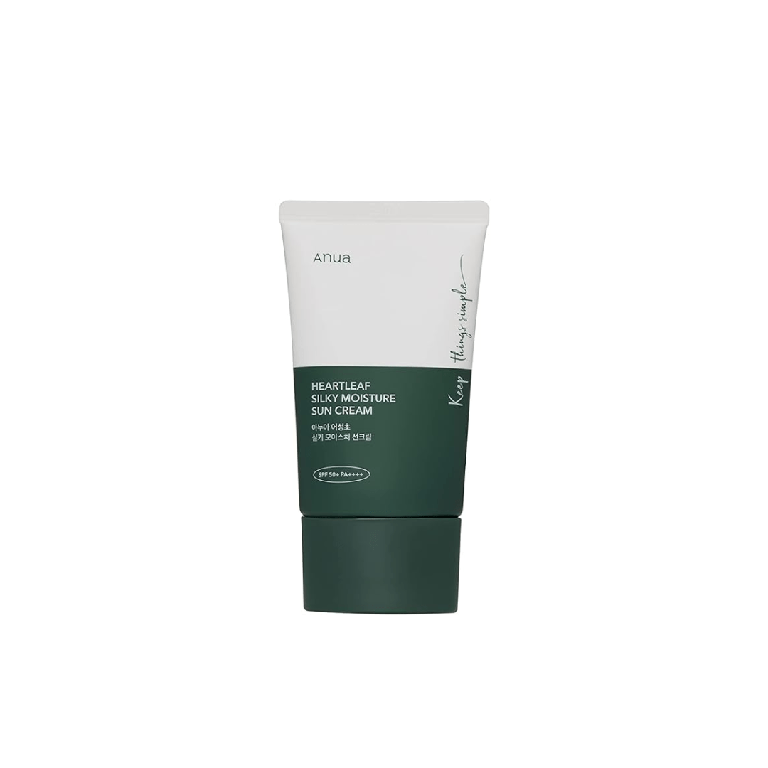 Anua Heartleaf Silky Moisture Sunscreen 50ml – SPF Protection & Hydration