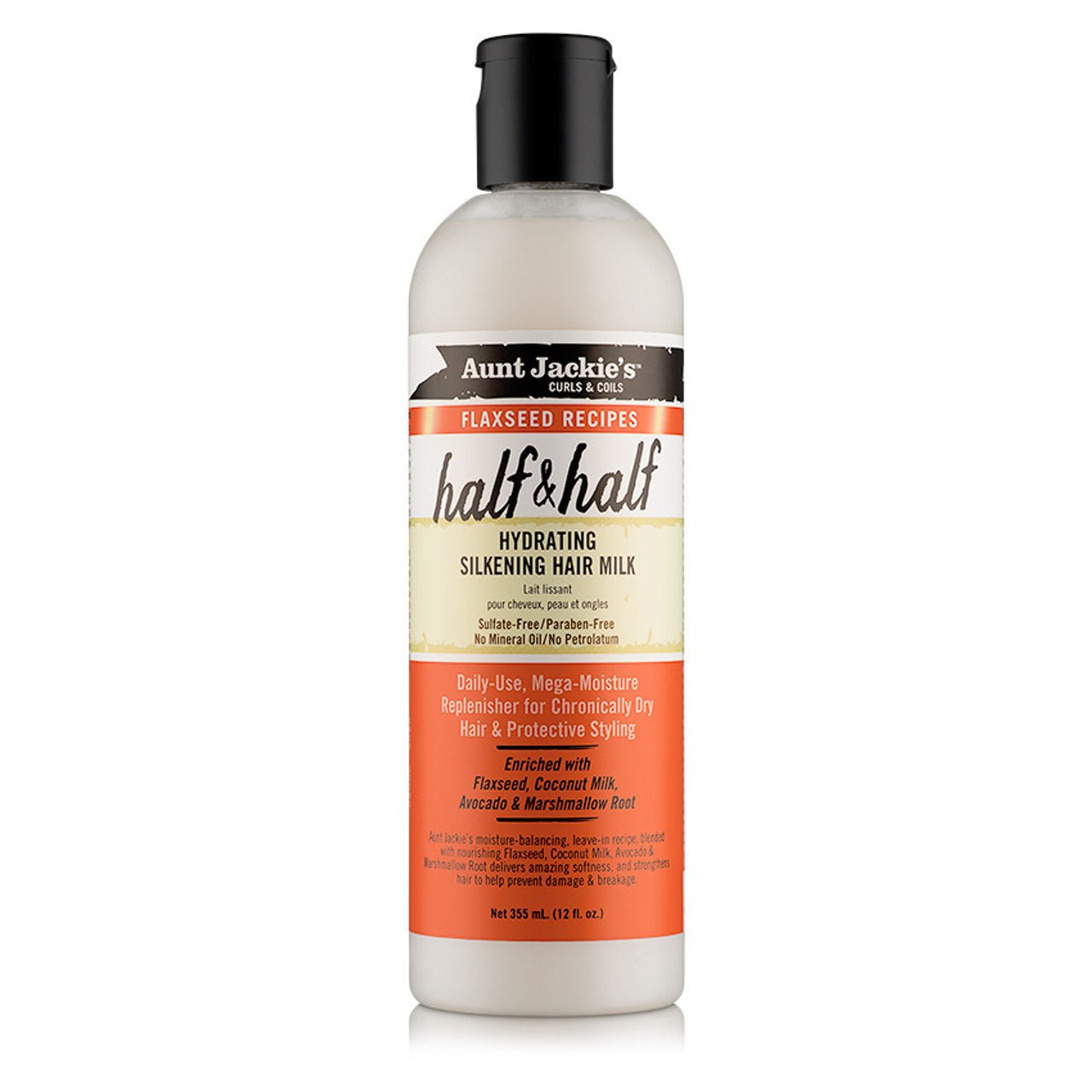 AUNT JACKIE'S FLAXSEED RECIPE HALF AND HALF HYDRATING SILKEN HAIR ,ILK