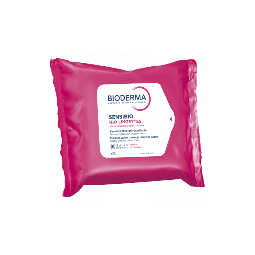 Bioderma Sensibio H2O Makeup Remover Wipes - 25 Wipes