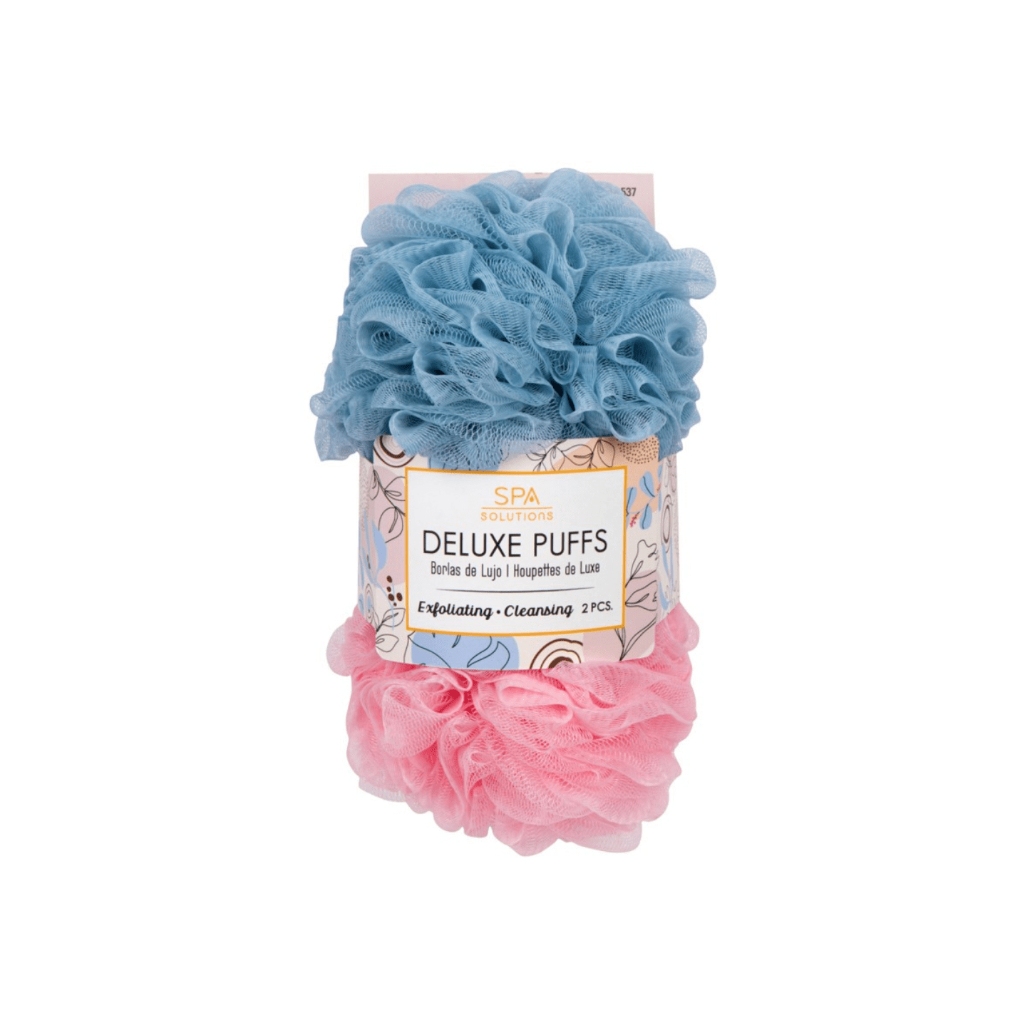 CALA Deluxe Powder Puffs – 2 Pieces (Blue & Pink)
