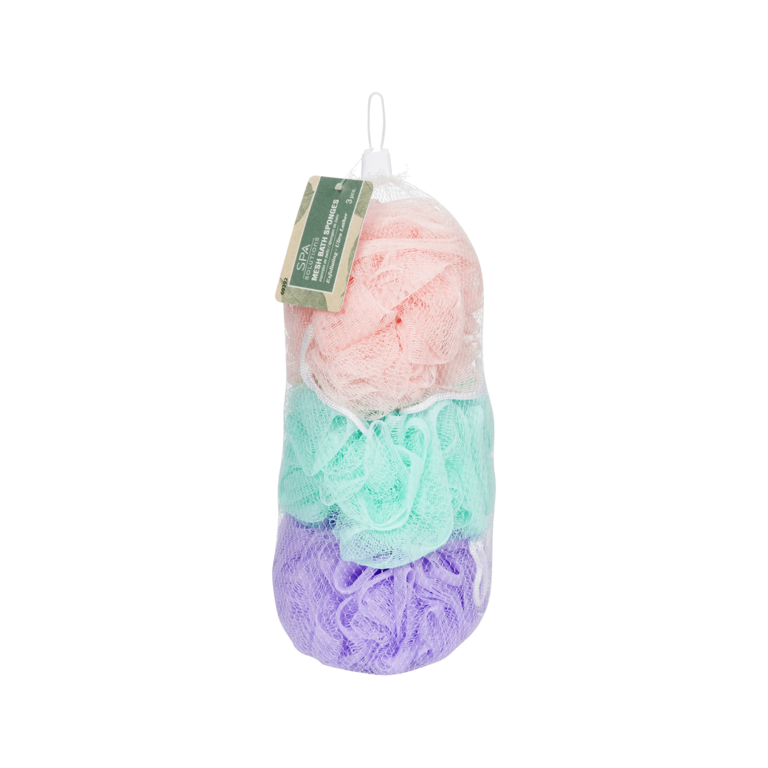 CALA New Mesh Sponge Set (3PCS Pack: Lavender, Mint & Pink)