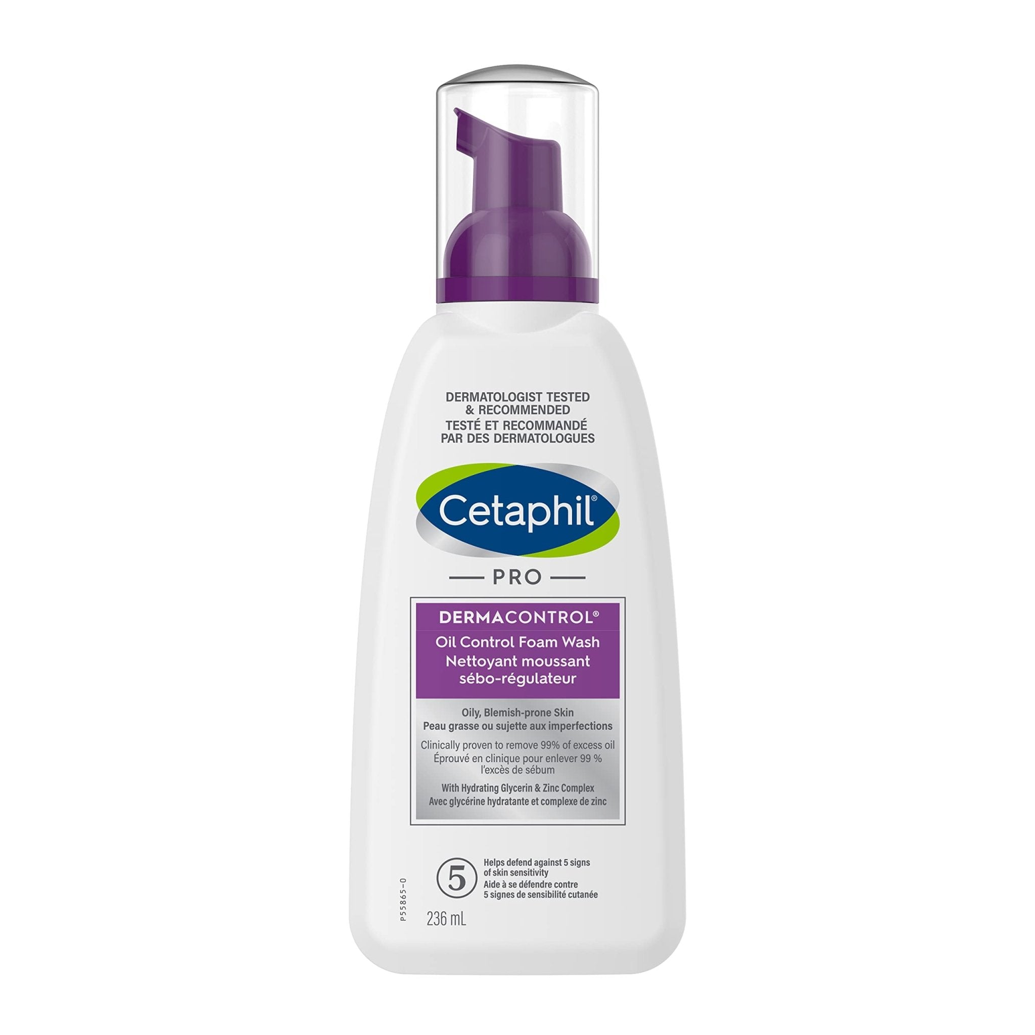 Cetaphil Dermacontrol Oil Control Foam Wash 236ml – Gentle Cleansing for Oily & Acne - Prone Skin