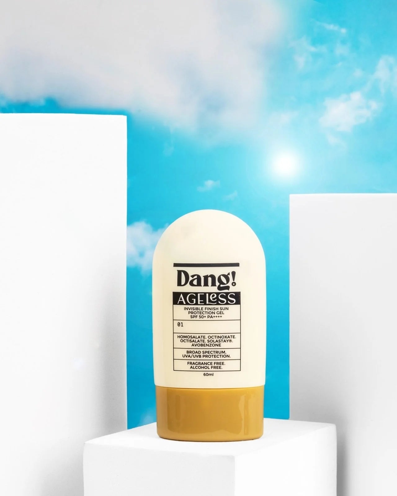 Dang Ageless Invisible Finish Sun Protection Gel SPF 50+ PA++++ 60ml – Lightweight, High SPF Protection