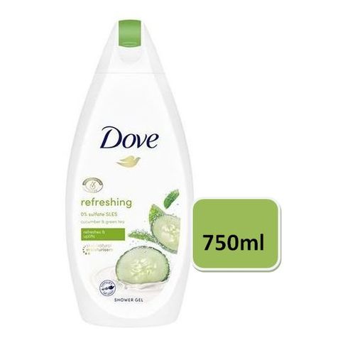 Dove Cucumber & Green Tea Scent Softer, Smoother Skin After One Shower 750ml
