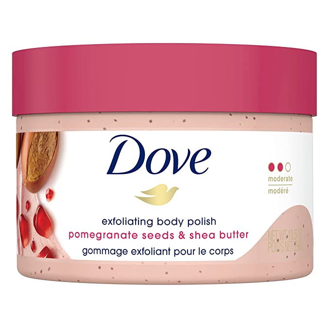 Dove Exfoliating Body Polish Pomegranate seeds & Shea butter 298g - Nectar Beauty Hub