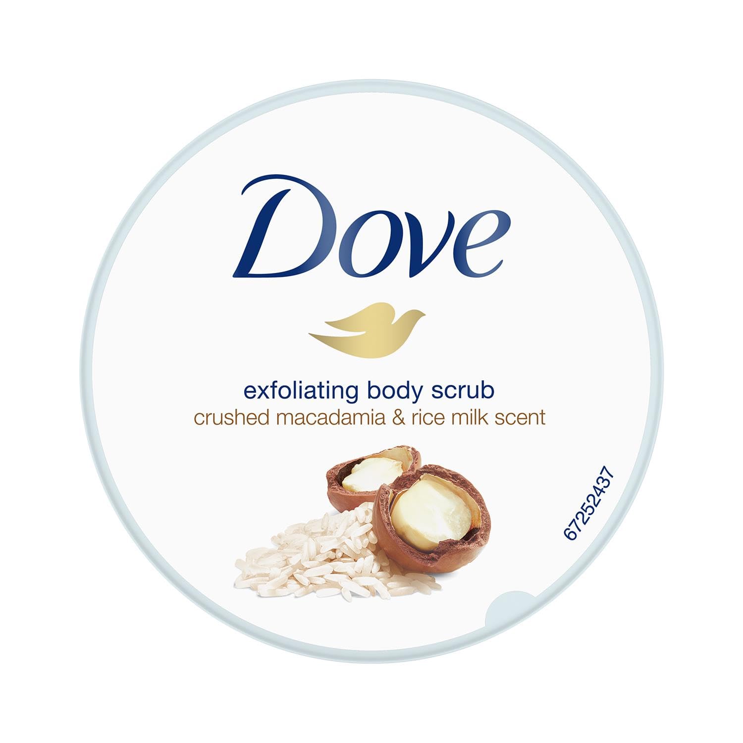 Dove Exfoliating Body Scrub Crushed Macadamia & Rice Milk Scent 225ml – Smooth and Nourish Your Skin