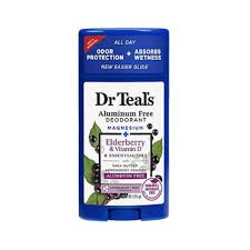 Dr Teal's Aluminum Free Deodorant magnesium Elderberry & Vitamin D & Essential Oils With Shea Butter Arrowroot Powder 75g