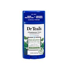 Dr Teal's Aluminum Free Deodorant magnesium Eucalyptus & Essential Oils With Shea Butter Arrowroot Powder 75g