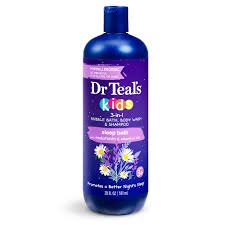 Dr Teal's Kids 3 in 1 Bubble Bath, Body Wash & Shampoo Sleep Bath with Melatonin & Essential Oil 591ml