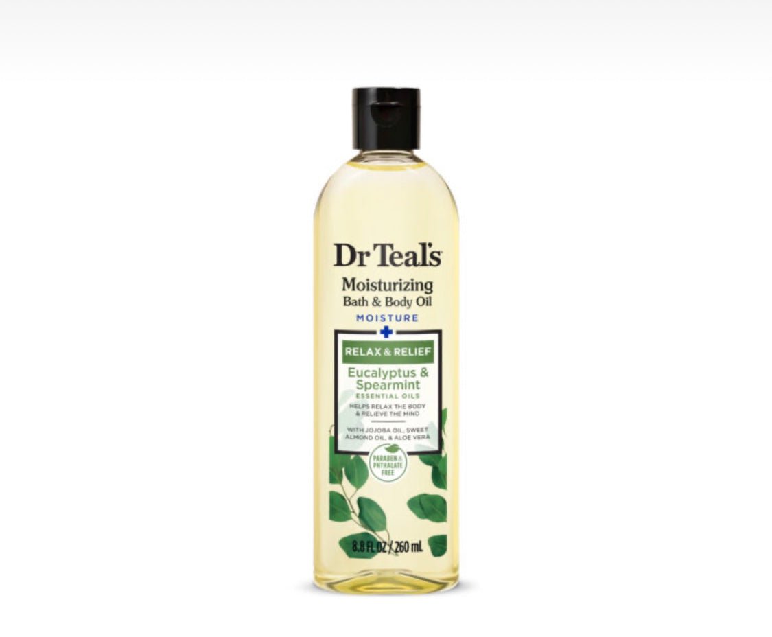 Dr Teal’s Moisturizing Bath & Body Oil, Eucalyptus & Spearmint 260ml