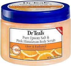 Dr Teals Pink Himalaya Salt Body Scrub Glow & Radiance 454g