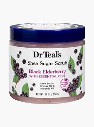 Dr Teal's Shea Sugar Scrub Black Elderberry With Essential Oil 538g