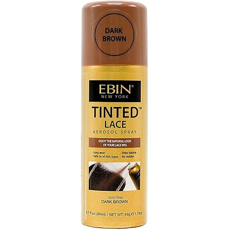 Ebin New York Tinted Lace Aerosol Spray Cool Deep Brown 80ml