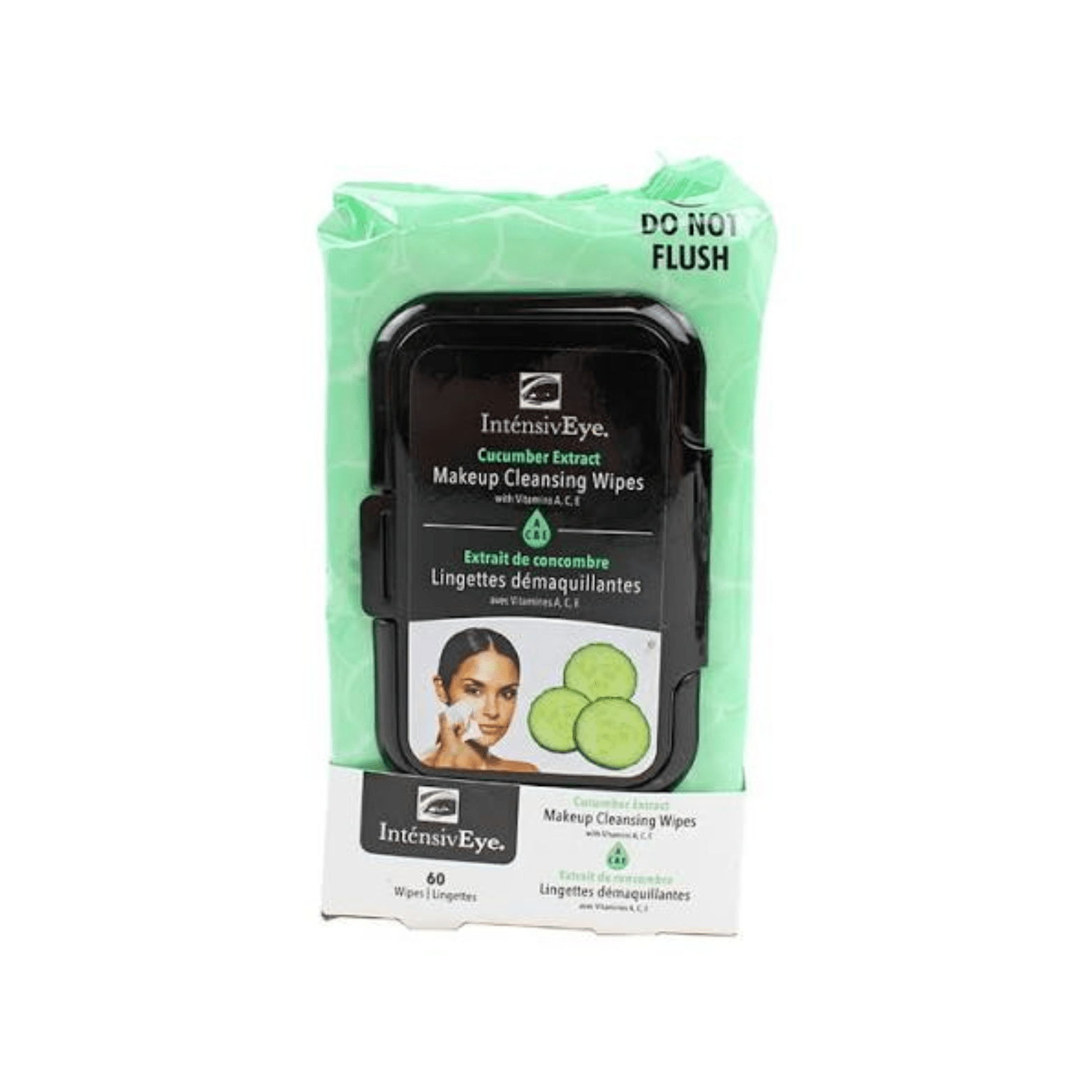IntensivEye Cucumber Makeup Cleansing Wipes - 60 Wipes