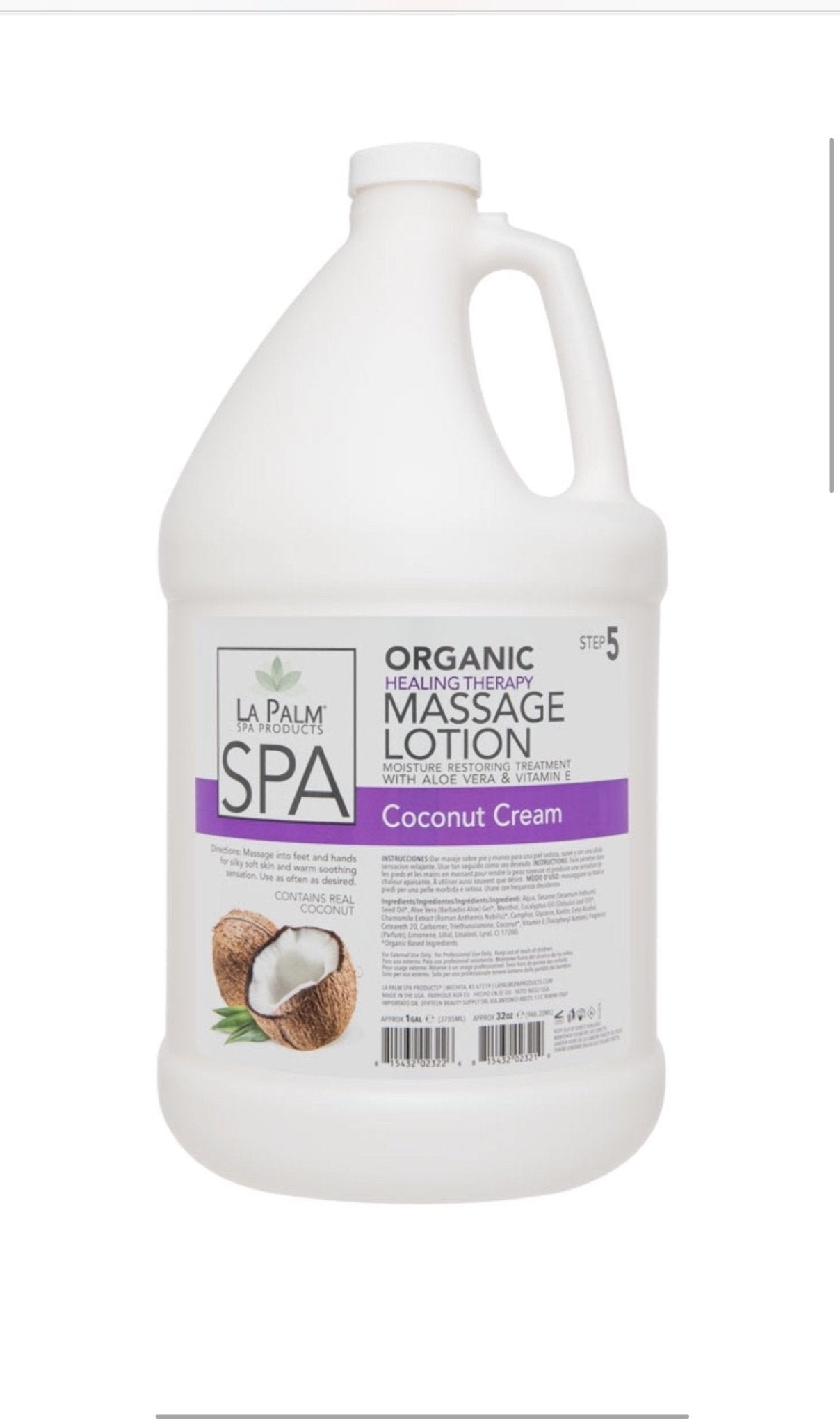 La palm Massage Oil Gallon Coconut Cream Gallon