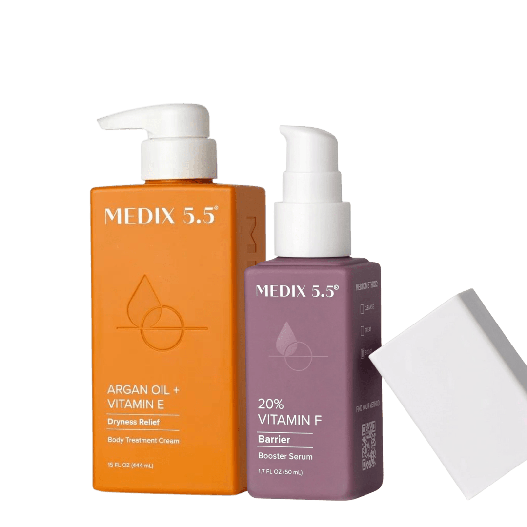 MEDIX 5.5 Argan Oil + Vitamin E Anti-Aging Body Cream and MEDIX 20% Vitamin F Booster