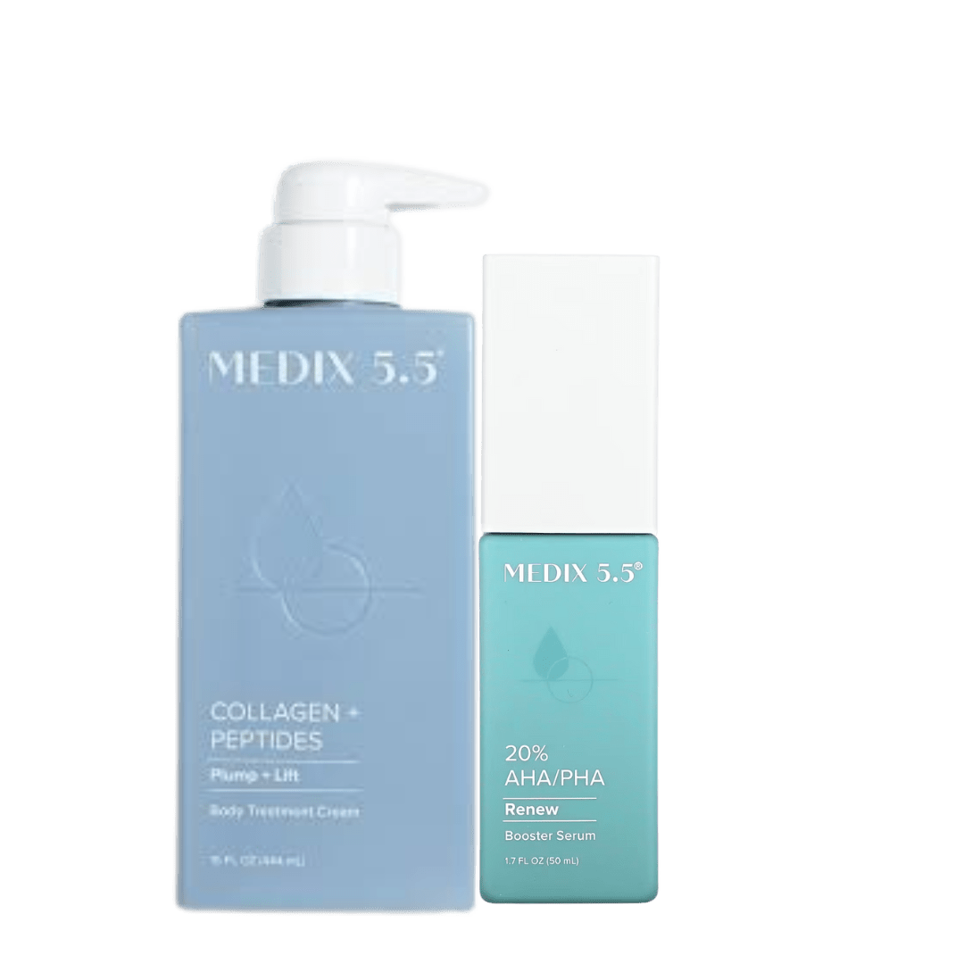 Medix 5.5 Collagen Cream Skin Care Face Lotion and Medix 5.5 20% AHA Glycolic Acid + Lactic Acid