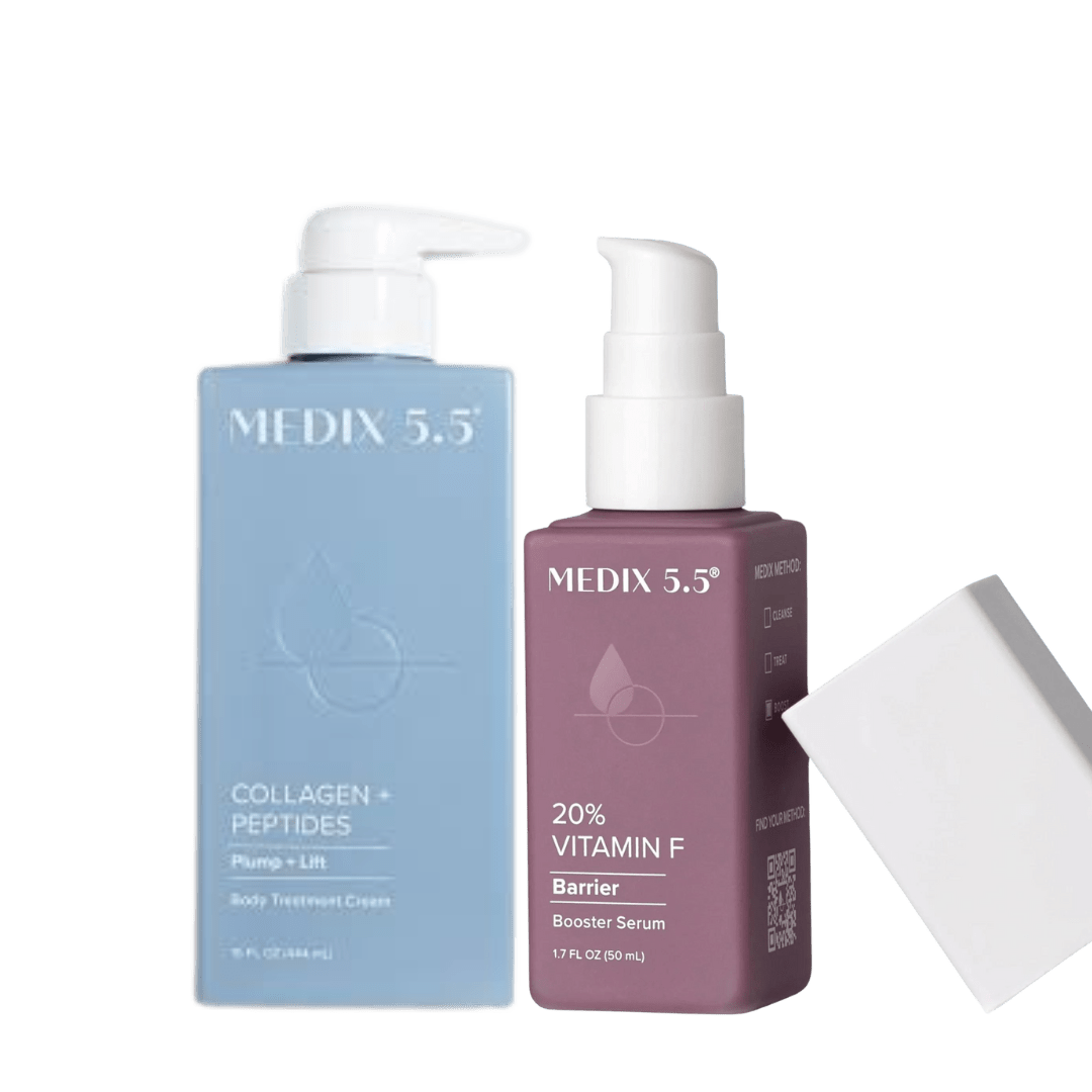 Medix 5.5 Collagen Cream Skin Care Face Lotion & Body For Dry | Anti Aging Peptides And MEDIX 20% Vitamin F Booster