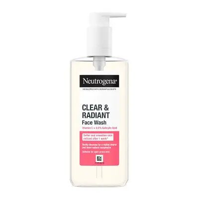 Neutrogena Clear and Radiant Facial Wash 200ml – Gentle Daily Cleanser for Glowing Skin