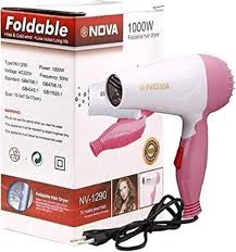 New Nova 1000w Foldable Hair Dryer
