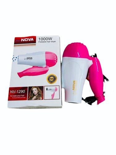 NEW NOVA 1000W Foldable Hair Dryer – Compact, Powerful & Travel - Friendly