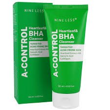 Nineless A - Control Heartleaf & BHA Cleanser 120ml – Purifying Cleanser for Oily Skin