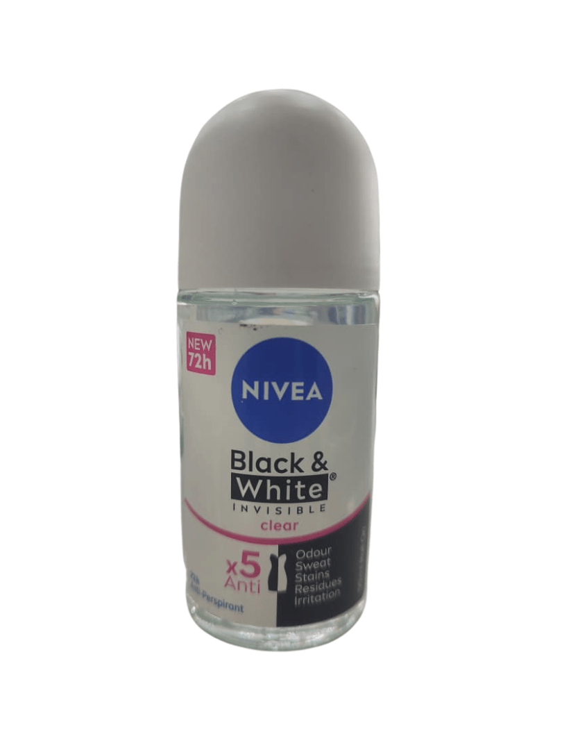 Nivea Black & White Invisible Clear Roll - On - 50ml