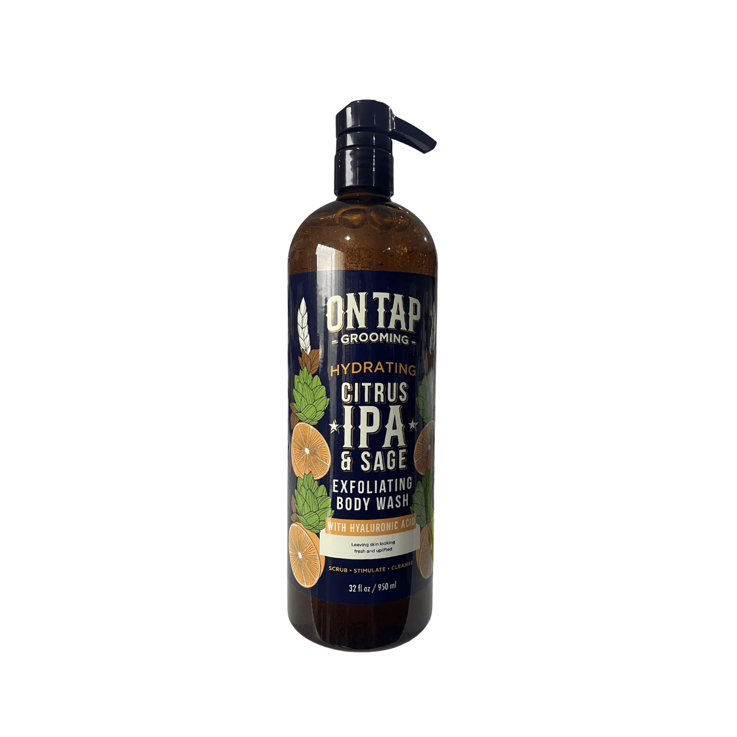 On Tap Grooming Hydrating Citrus IPA and Sage Exfoliating Body Wash - 950ml