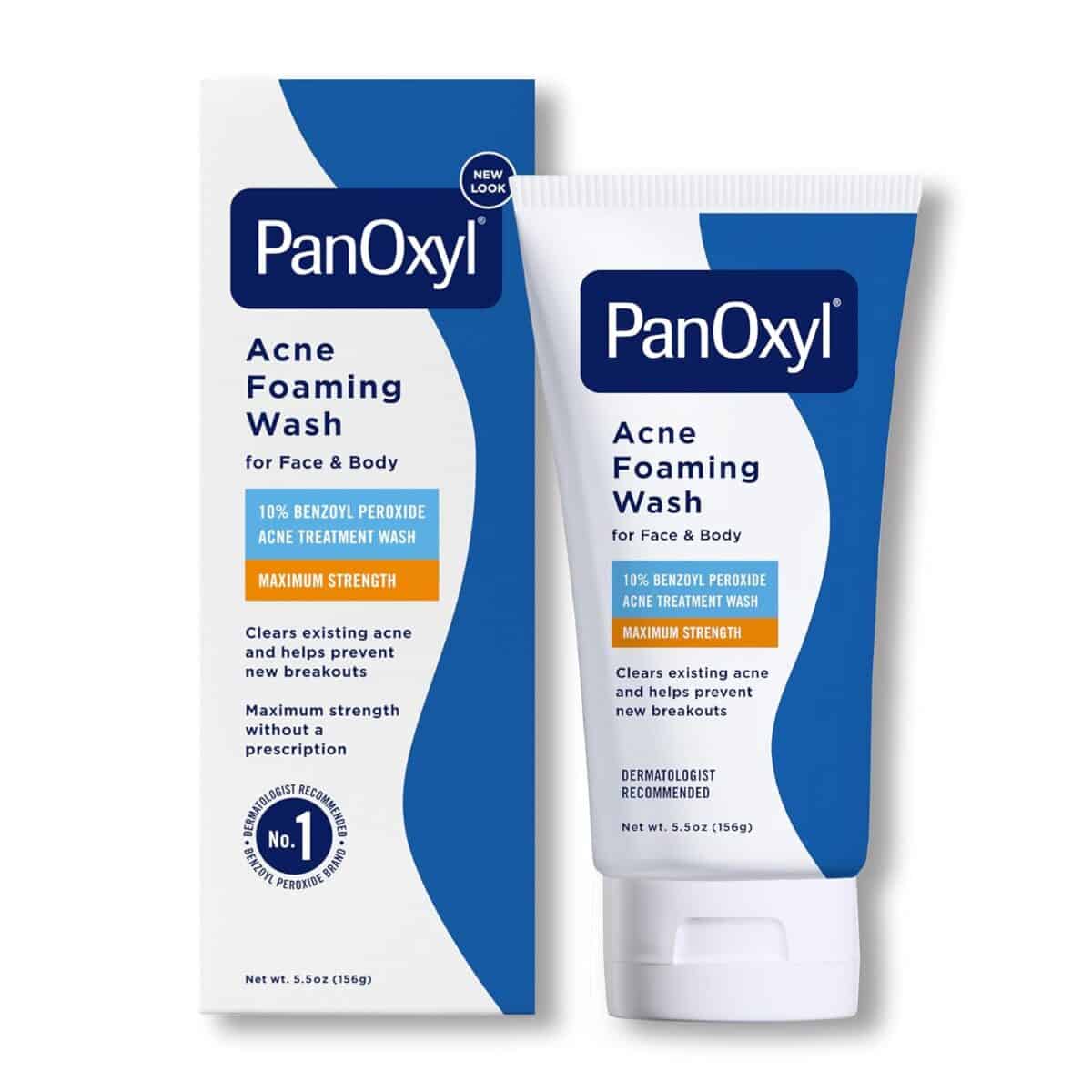 Panoxyl Acne Foaming Wash Benzoyl Peroxide 10% Maximum Strength Antimicrobial - 5.5 Oz