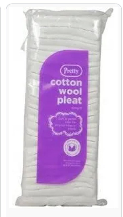 Personal care cotton pleats