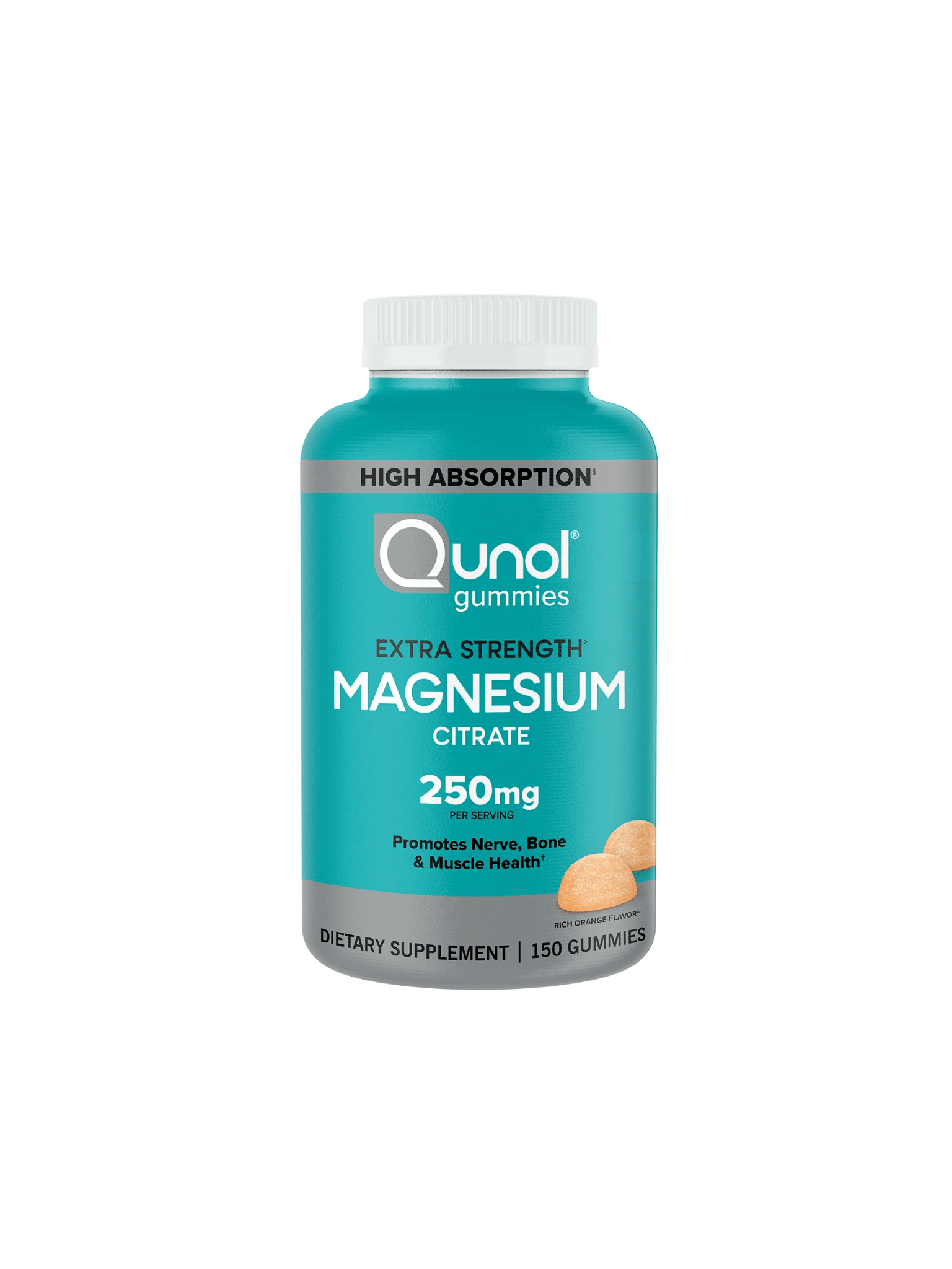 Qunol Magnesium Citrate Gummies – 250mg Extra Strength Support EXP 2026|AUG