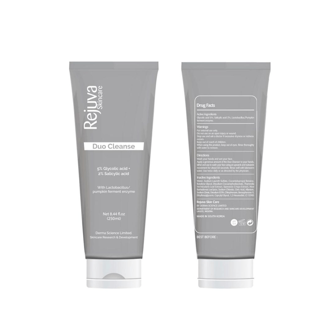 Rejuva Skincare Duo Cleanse 5% Glycolic Acid + 2% Salicylic Acid 250ml