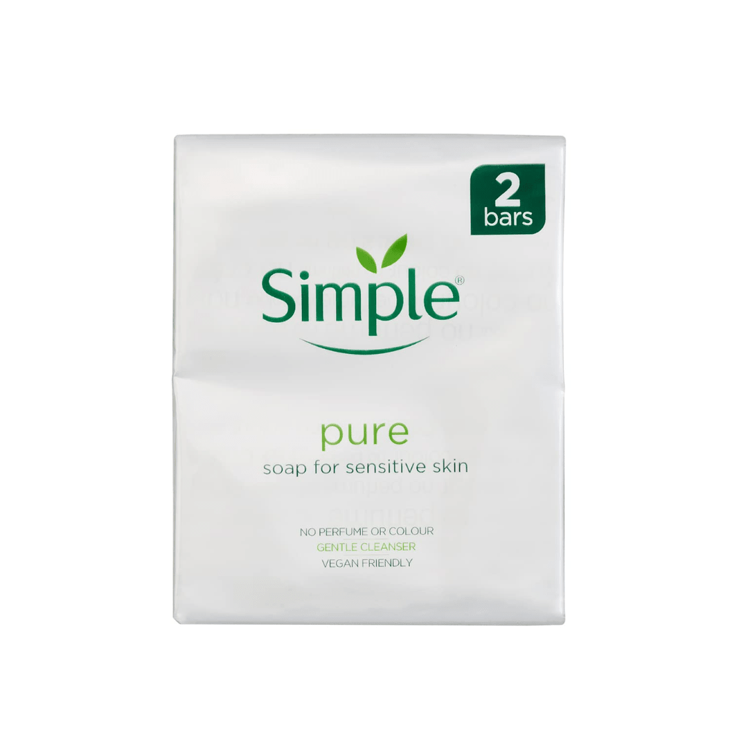 Simple Pure Soap For Sensitive Skin - 100g 2Bars