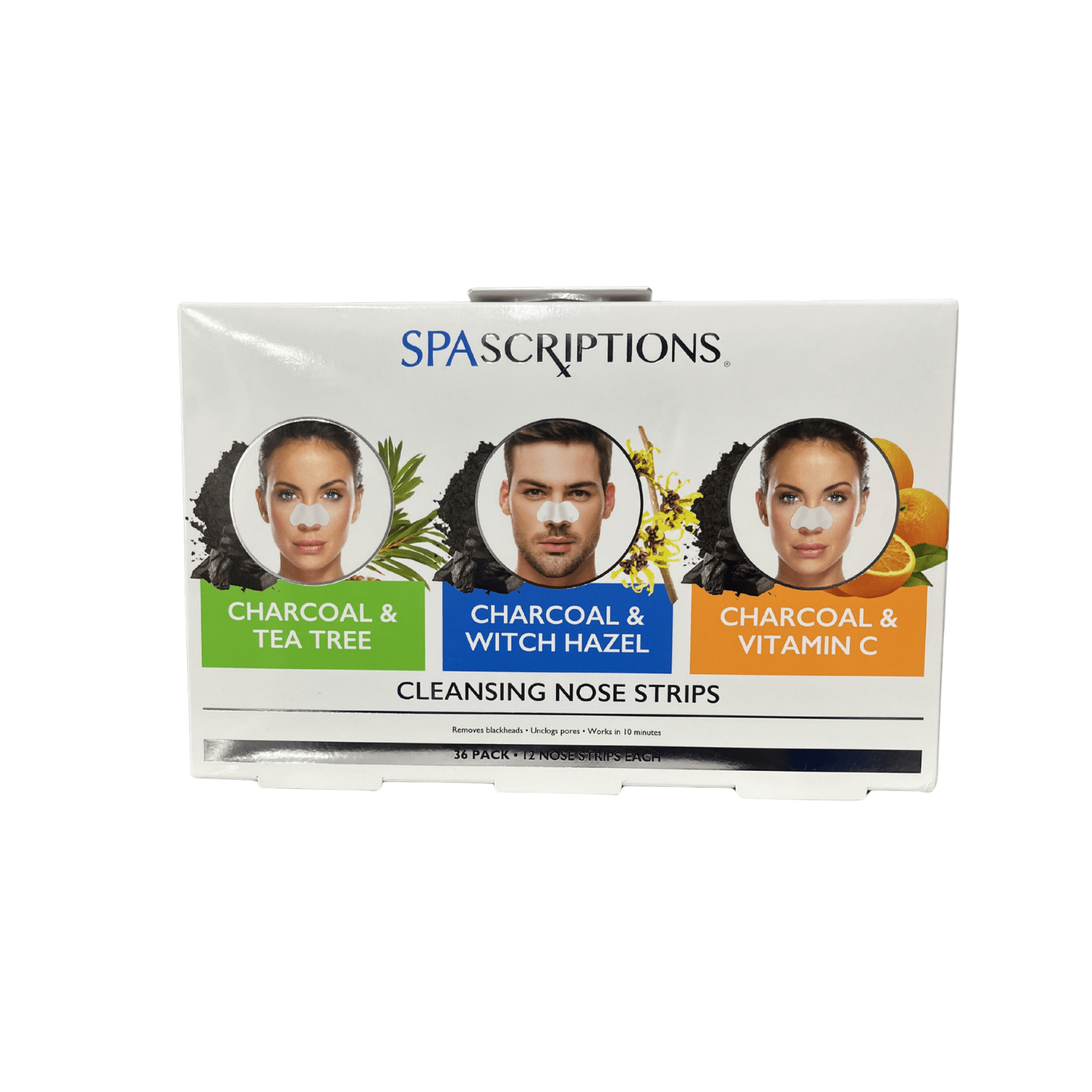 SpaScriptions Assorted Nose Strips- 36 Pack