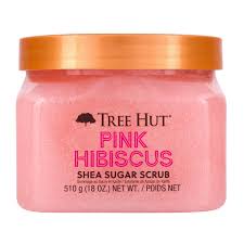 Tree Hut Shea Sugar Scrub Pink Hibiscus | Exfoliating & Hydrating Body Scrub