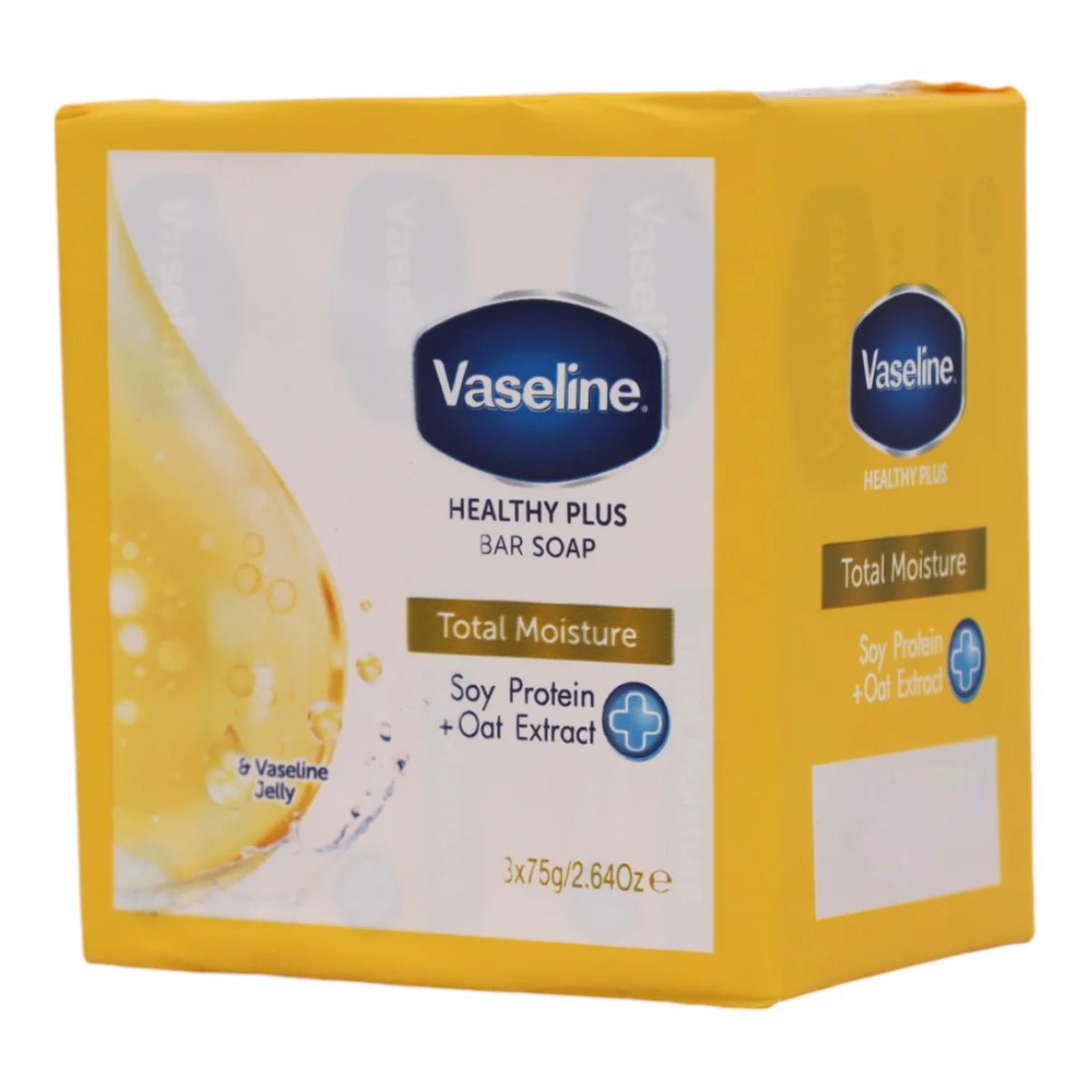 Vaseline Healthy Plus Bar Soap Trio 75g – Gentle Care for Healthy, Hydrated Skin