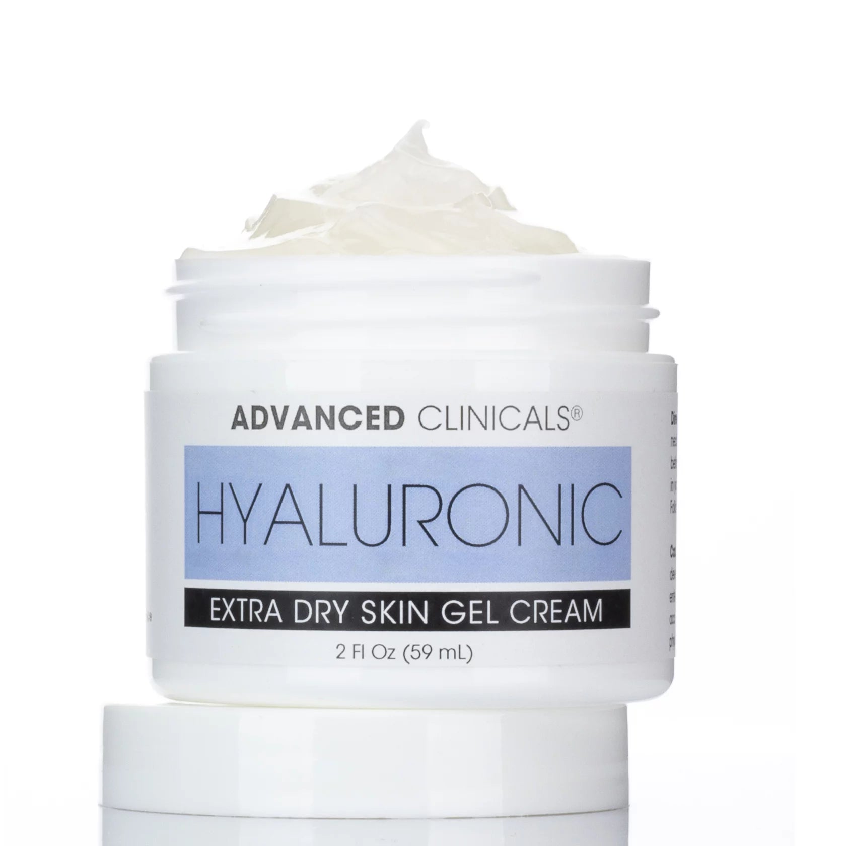 Advanced Clinicals Hyaluronic Extra dry Skin Gel Cream 2oz