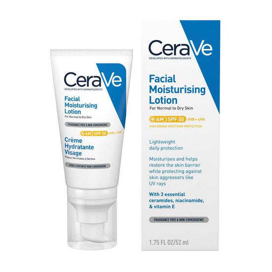 Cerave Facial Moisturizing AM SPF 50 Lotion 52ml - Nectar Beauty Hub