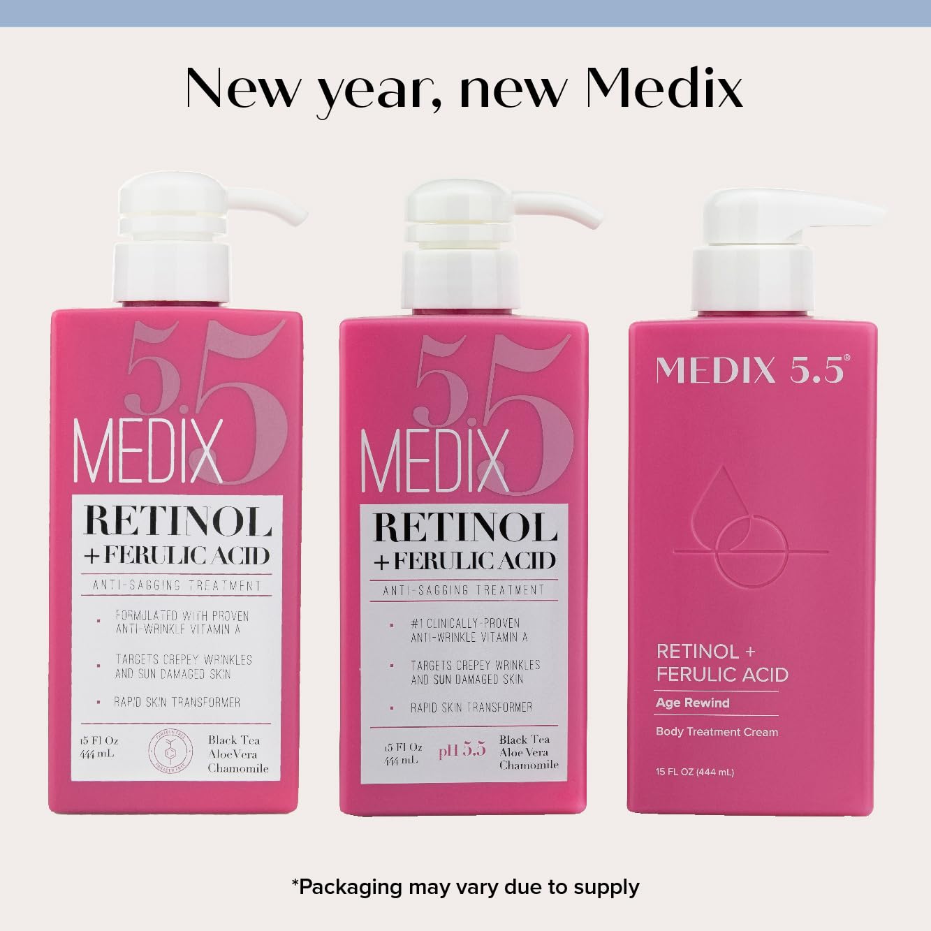 Medix 5.5 Retinol + Ferulic Acid Anti-Sagging Treatment 444ml