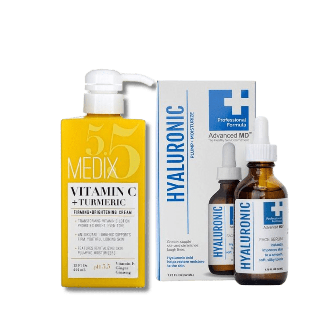 Medix vitamin C lotion and Advanced MD Hyaluronic acid Serum