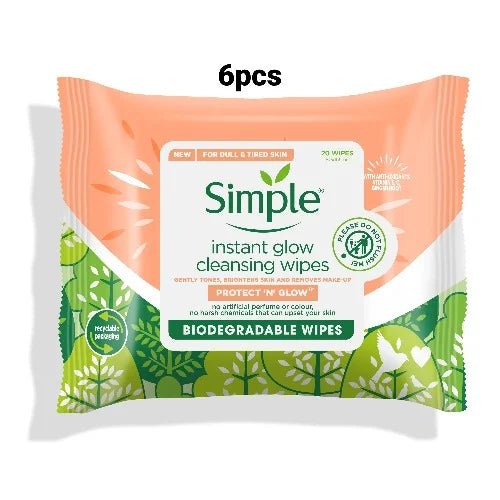 Simple Instant Glow Cleansing Wipes