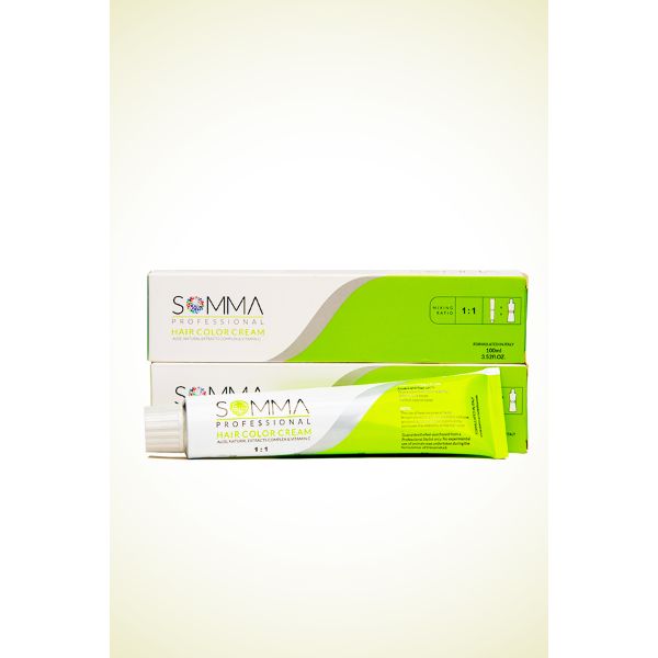 Somma Hair Color Cream Med Blonde Flame Red 7/4